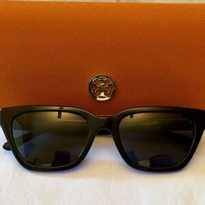 Tory Burch Kira Cat Eye Black Sunglasses TY7158U
